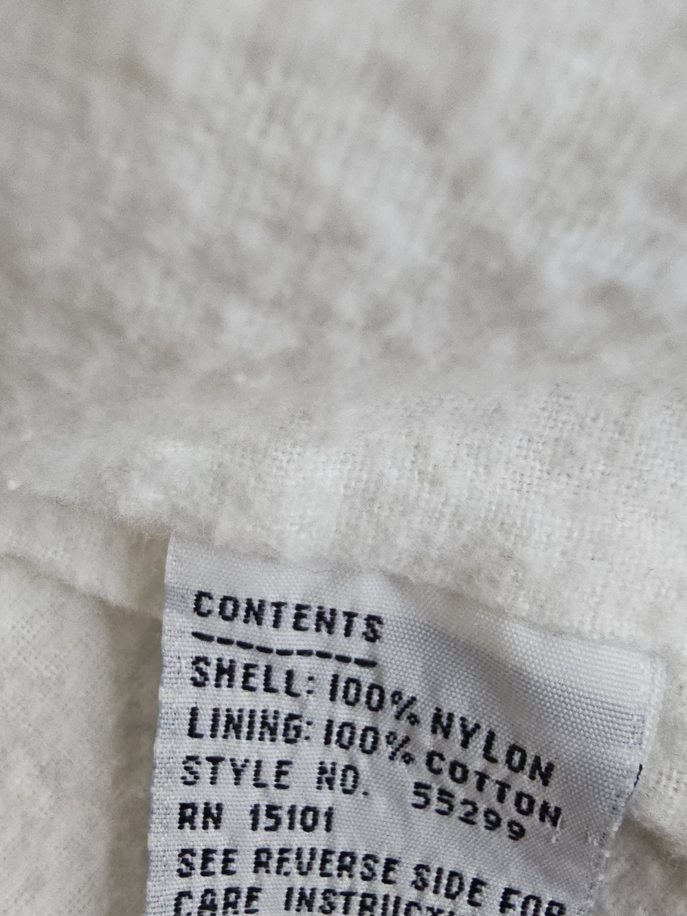 Vtg Current Seen Women L Cream Nylon Jacket Cotton Lined Snap Front Puff Sleeve - Picture 8 of 11